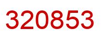 Number 320853 red image
