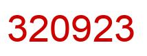 Number 320923 red image