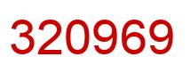 Number 320969 red image
