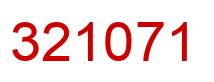 Number 321071 red image