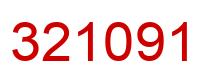 Number 321091 red image