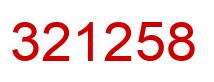 Número 321258 imagen rojo