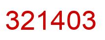 Number 321403 red image