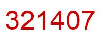 Number 321407 red image