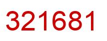 Number 321681 red image