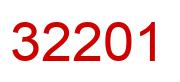 Number 32201 red image