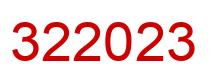 Number 322023 red image