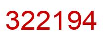 Number 322194 red image