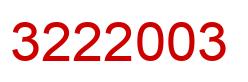Number 3222003 red image