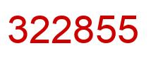 Number 322855 red image