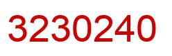 Number 3230240 red image