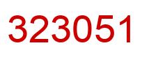 Number 323051 red image