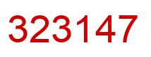 Número 323147 imagen rojo