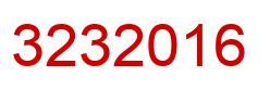 Number 3232016 red image