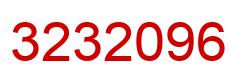 Number 3232096 red image