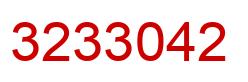 Number 3233042 red image