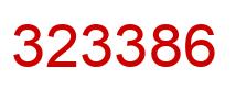 Number 323386 red image