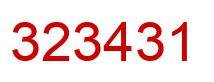 Number 323431 red image