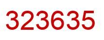 Number 323635 red image