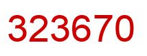 Number 323670 red image