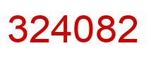 Number 324082 red image