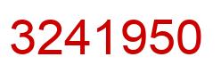 Number 3241950 red image