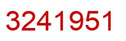 Number 3241951 red image