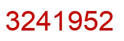 Number 3241952 red image
