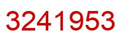Number 3241953 red image