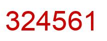 Number 324561 red image