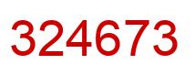 Number 324673 red image