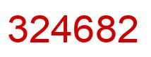 Number 324682 red image