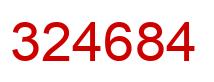 Number 324684 red image