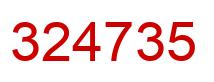 Number 324735 red image