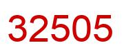 Number 32505 red image