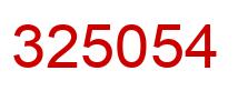 Número 325054 imagen rojo