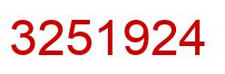 Number 3251924 red image