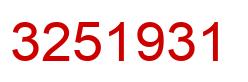 Number 3251931 red image