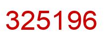 Number 325196 red image