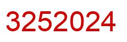 Número 3252024 imagen rojo