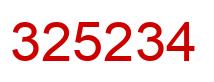 Number 325234 red image