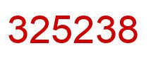 Number 325238 red image