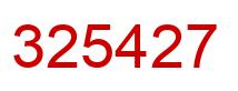 Number 325427 red image