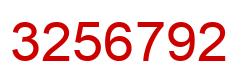 Number 3256792 red image