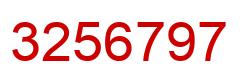 Number 3256797 red image