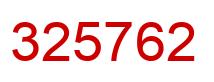 Number 325762 red image