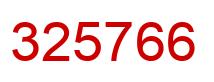 Number 325766 red image