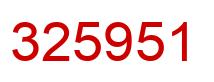 Number 325951 red image