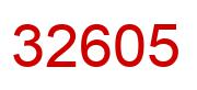 Number 32605 red image
