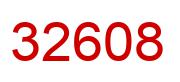 Number 32608 red image